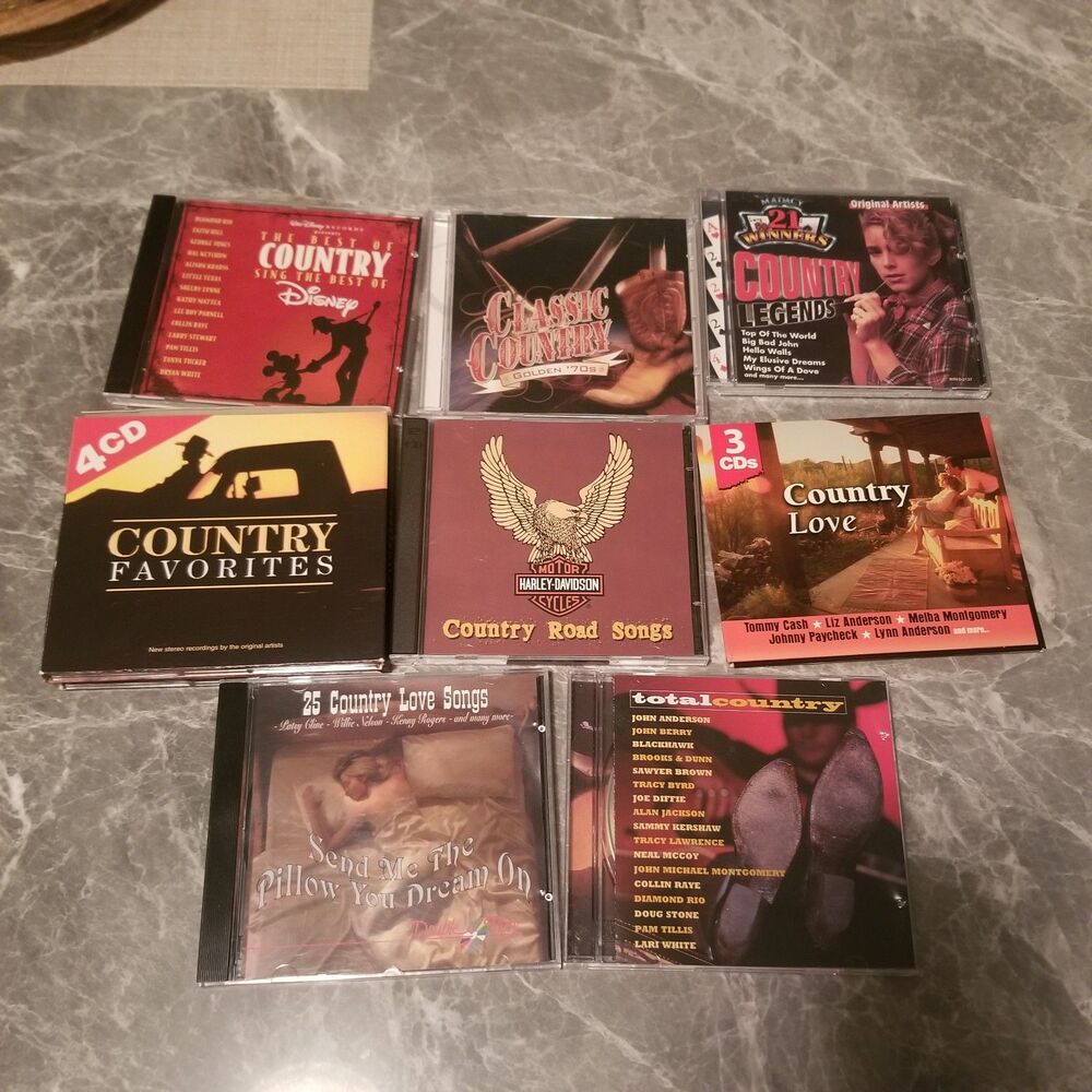 Bundle of country variety CDs